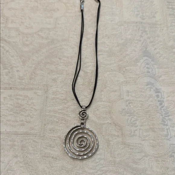 Brighton Silver Spiral Pendant Necklace - Picture 4 of 4